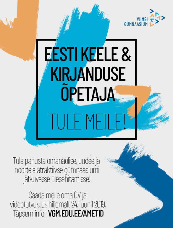 Read more about the article Ootame meeskonda eesti keele ja kirjanduse õpetajat