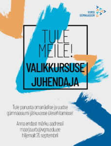 Read more about the article Valikkursuse juhendaja, tule meile!
