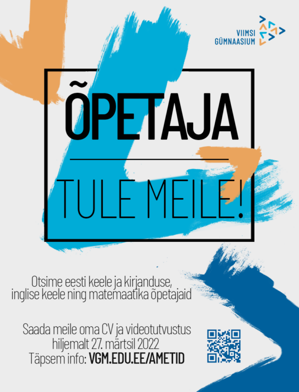 Read more about the article Hea õpetaja, tule meile!