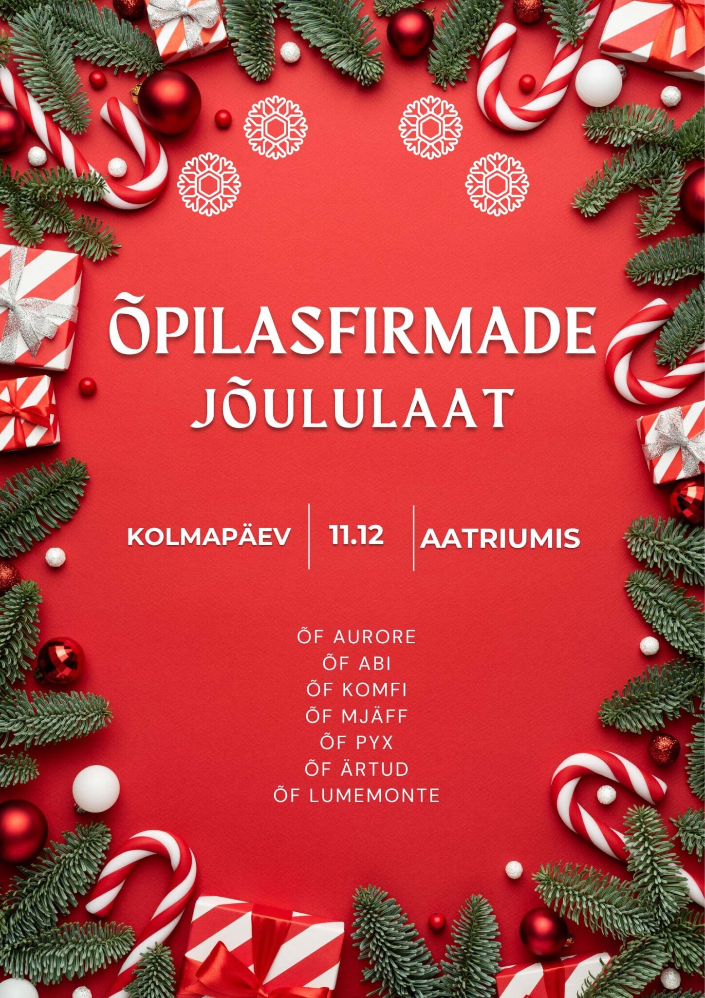 VGMi õpilasfirmade JÕULULAAT 11.12