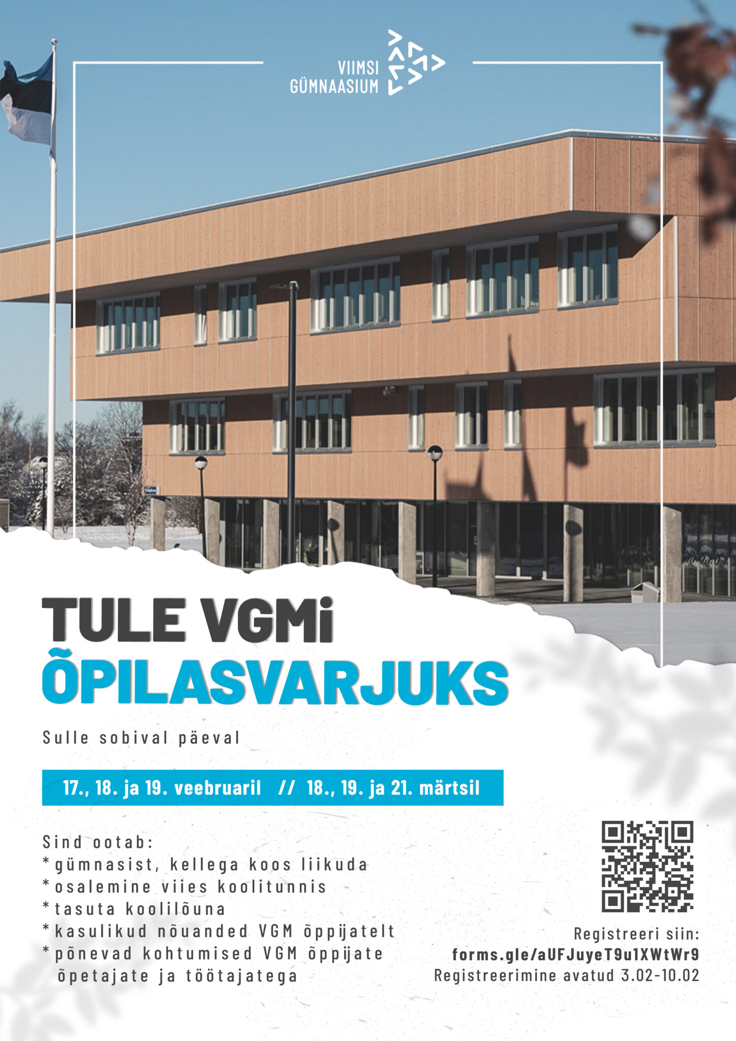 Tule VGMi õpilasvarjuks!